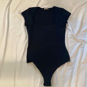 Free People Black Bodysuit